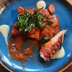The Riverhouse Restaurant - This is the grilled octopus with sausage and potatoes from the 2nd visit.