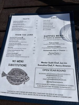 Menu photo 1 Inlet Seafood Restaurant Montauk, NY
