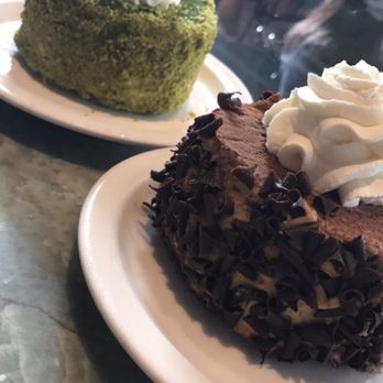 Urth Caffé-Pasadena - Green tea tiramisu and regular. Both are delicious! - Cafes Near Me - Pasadena, California