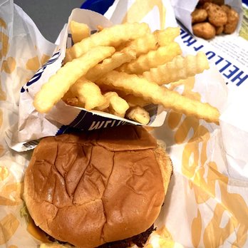 Culver's - Deluxe butter burger with fries, cheese curds in the back - Burgers Near Me - Hoover, Alabama