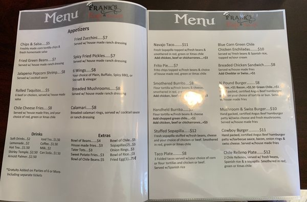 Menu photo 1 Frank's Eats and Sweets Questa, NM