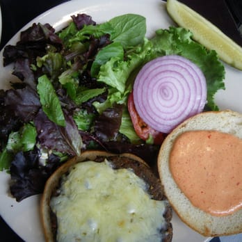 Elysian Brewing - Capitol Hill - Black Bean Burger, Fries and Salad (with Wasabi Vinaigrette) - Brewpubs Near Me - Seattle, Washington Elysian Brewing - Capitol Hill - Black Bean Burger, Fries and Salad (with Wasabi Vinaigrette) - Brewpubs Near Me - Seattle, Washington
