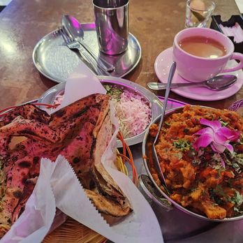 Dosa Delight - Methi pratha & Soya Bhuna with masala chai. (and basmati rice) - Indian Near Me - Jackson Heights, New York Dosa Delight - Methi pratha & Soya Bhuna with masala chai. (and basmati rice) - Indian Near Me - Jackson Heights, New York