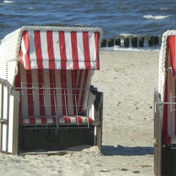 Ferienwohnungen Ückeritz - Strandkörbe am Strand