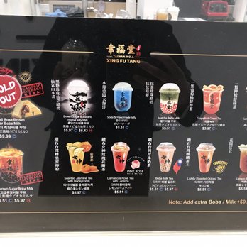 Xing Fu Tang - Menu of available drink options - Bubble Tea Near Me - Flushing, New York Xing Fu Tang - Menu of available drink options - Bubble Tea Near Me - Flushing, New York