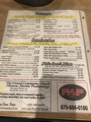 Menu photo 8 Brenda's Old West Cafe Bayfield, CO Menu photo 8 Brenda's Old West Cafe Bayfield, CO