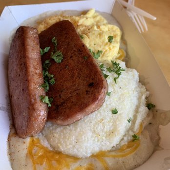 Biscuit Bitch - Gritty scrambled cheesy bitch with added Spam. - Breakfast & Brunch Near Me - Seattle, Washington