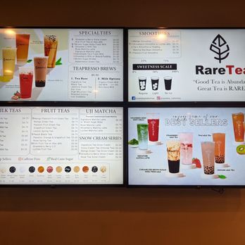 RareTea - Menu - Bubble Tea Near Me - Sacramento, California