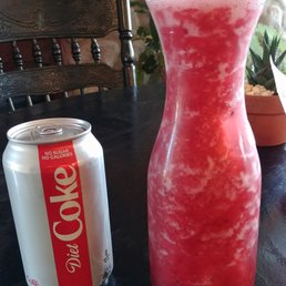 "All Berries" fresh fruit drink with a can of Diet Coke (for scale). "All Berries" fresh fruit drink with a can of Diet Coke (for scale).