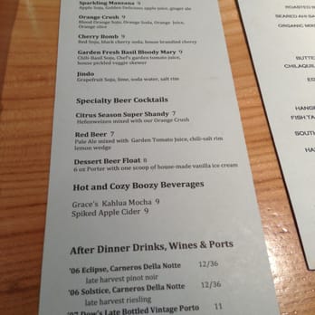 Grace's Table - Drinks menu - New American Near Me - Napa, California Grace's Table - Drinks menu - New American Near Me - Napa, California