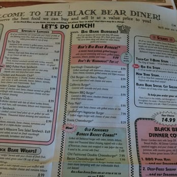 Black Bear Diner Milpitas - The main menu - Diners Near Me - Milpitas, California Black Bear Diner Milpitas - The main menu - Diners Near Me - Milpitas, California