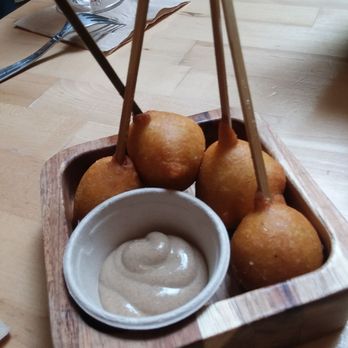 Duke's Spirited Cocktails - Mini corn dogs - Cocktail Bars Near Me - Healdsburg, California Duke's Spirited Cocktails - Mini corn dogs - Cocktail Bars Near Me - Healdsburg, California