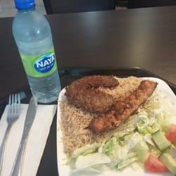 Afghan Kebob Cuisine - Chaplee and Chicken Shami with rice and Salad with drink and all you can spoon sauce...$8.99 plus tx