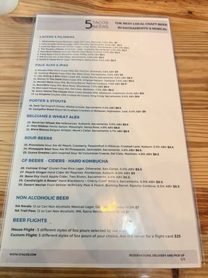 Menu photo 5 5 Tacos & Beer Sacramento, CA Menu photo 5 5 Tacos & Beer Sacramento, CA