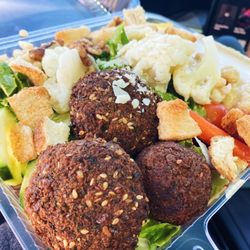Hana's Cafe & Deli - Build your own salad! Falafel salad with fresh veggies