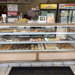 a display of donuts