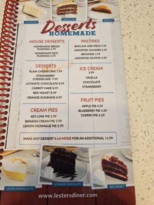 Menu photo 1 Lester's Diner Fort Lauderdale, FL Menu photo 1 Lester's Diner Fort Lauderdale, FL