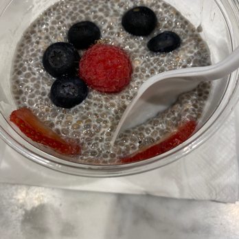 Sip + Co - Chia pudding, I took a spoonful before I took the photo. - Cafes Near Me - New York, New York