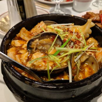 Chef Chu's - I believe this was the Sichuan Village-Style Clay Pot with clams and other assorted seafood. - Chinese Near Me - Los Altos, California Chef Chu's - I believe this was the Sichuan Village-Style Clay Pot with clams and other assorted seafood. - Chinese Near Me - Los Altos, California
