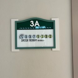 Surf Side Speech Therapy for Adults - Door placard