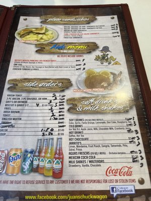 Menu photo 6 Juan's Chuck Wagon Waukegan, IL