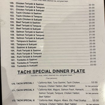 Tachi Sushi Bar - Menu (December 2023) - Sushi Bars Near Me - Concord, California Tachi Sushi Bar - Menu (December 2023) - Sushi Bars Near Me - Concord, California