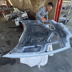 Avant-Garde Customz - Supra carbon fiber hood repairs