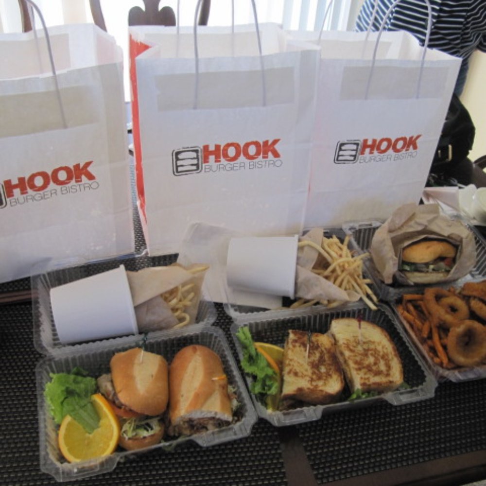 Hook Burger - BBQ Chicken Sandwich & Fries, Bistro Club Sandwich & Fries, Bistro Burger & Trio (Fries, Onion Rings, Sweet Potato Fries) - Burgers Near Me - Oxnard, California Hook Burger - BBQ Chicken Sandwich & Fries, Bistro Club Sandwich & Fries, Bistro Burger & Trio (Fries, Onion Rings, Sweet Potato Fries) - Burgers Near Me - Oxnard, California