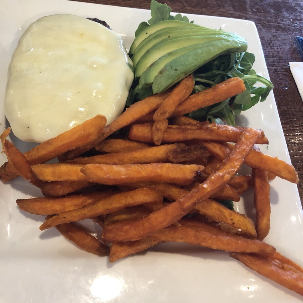 Bluestone - Turkey burger and sweet potato fries - American Near Me - Evanston, Illinois Bluestone - Turkey burger and sweet potato fries - American Near Me - Evanston, Illinois