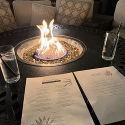 Sat by the fire pit!