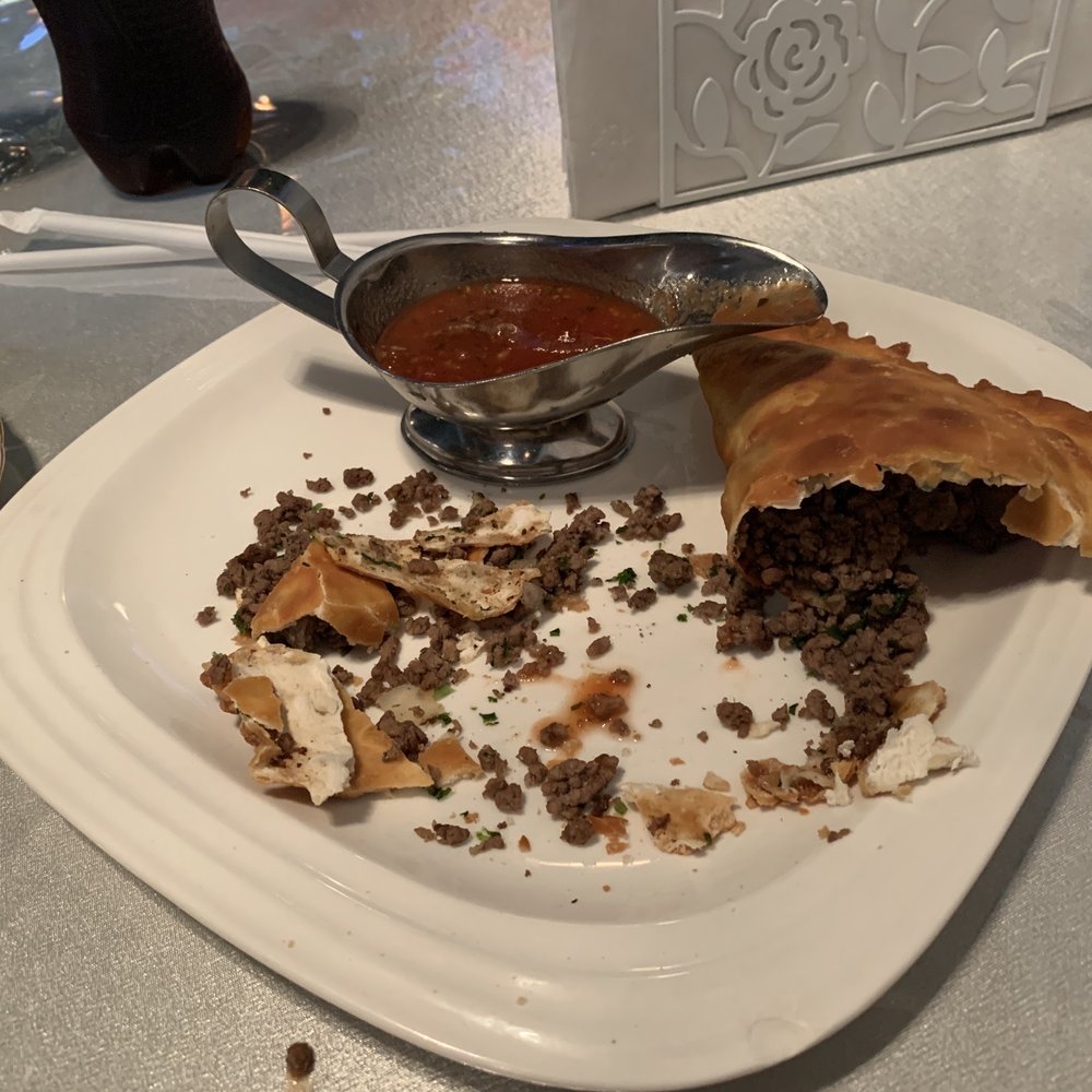 Mirage Mediterranean - My fiancé was starving so he ate this, I thought it was dry and like eating plain hamburger meat. - Mediterranean Near Me - Cincinnati, Ohio