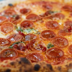 dōp Pizza - Felice- mozzarella, pepperoni, parmesan, basil, Calabrian chili, honey