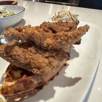 Coolinary - Chicken and jalapeño cheddar waffle - New American Near Me - Palm Beach Gardens, Florida