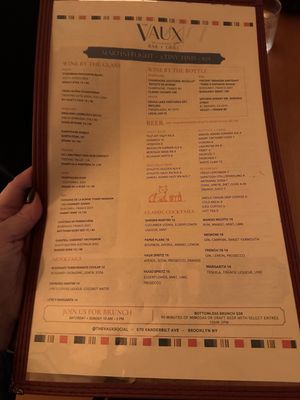 Menu photo 2 The Vaux Social Brooklyn, NY Menu photo 2 The Vaux Social Brooklyn, NY