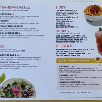 Hey, Sunshine Kitchen - Menu 3/12/26 - Vegan Near Me - Culver City, California
