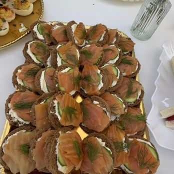 Royal Excellence Catering - Salmon cream cheese on rye bread - Caterers Near Me - Tujunga, California