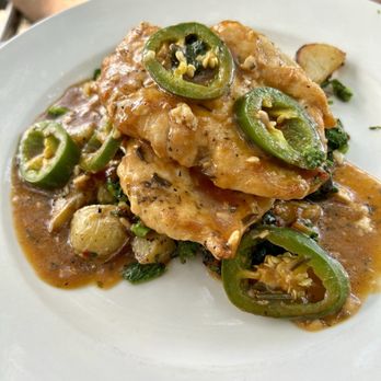 Rustico - Chicken with garlic, rosemary, herbs, jalapeño, lemon juice yukon potatoes, rapini - Italian Near Me - Oak Park, Illinois