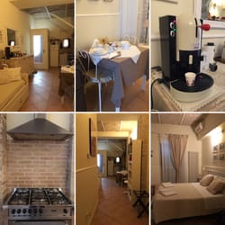 Pescara - Giuila room- complete with king bed, single bed/couch, full kitchen and dining space, full private bathroom and a shared balcony.