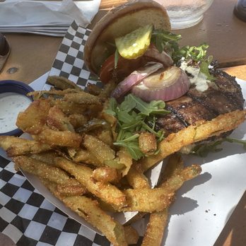 Joe's Farm Grill - Lamb burger and pickle fries - American Near Me - Gilbert, Arizona Joe's Farm Grill - Lamb burger and pickle fries - American Near Me - Gilbert, Arizona