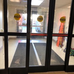 Princeton Community Hospital - Doors to emergency. Looks like not cleaned in a long time.