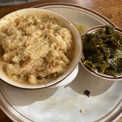 State Farmers Market - Shrimp and grits with greens