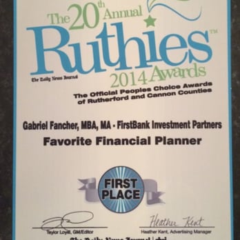 Gabriel Fancher - Voted best financial planner in Rutherford and Cannon County 2nd year in a row! - Investing Near Me - Murfreesboro, Tennessee Gabriel Fancher - Voted best financial planner in Rutherford and Cannon County 2nd year in a row! - Investing Near Me - Murfreesboro, Tennessee