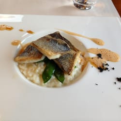 Restaurant Obstgarten - Loup du mer on a bed of lime risotto