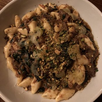 Opal Restaurant & Bar - Ricotta Gnocchi with Border Springs Lamb Ragu, Celeriac, Kale, Marsala and Pistachio.  Absolutely fabulous!!! - Mediterranean Near Me - Mount Pleasant, South Carolina