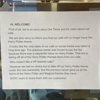 Platform 909 - No more Harry Potter - Coffee & Tea Near Me - Chino Hills, California