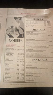Menu photo 1 De Rooden Hoed Antwerp, VAN