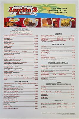 Menu photo 1 Lupita 2 Galveston, TX