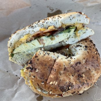 Little Fish Coffee - Breakfast Bagel - Cafes Near Me - Koloa, Hawaii