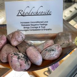 Raise Your Vibration - Lovely Rhodochrosite tumbled stones are new to the shop