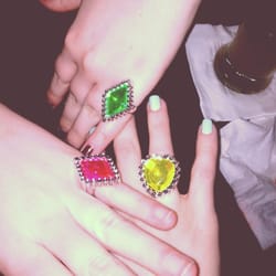 Rendezvous Tiki Lounge - Fun rings that came with our drinks!!